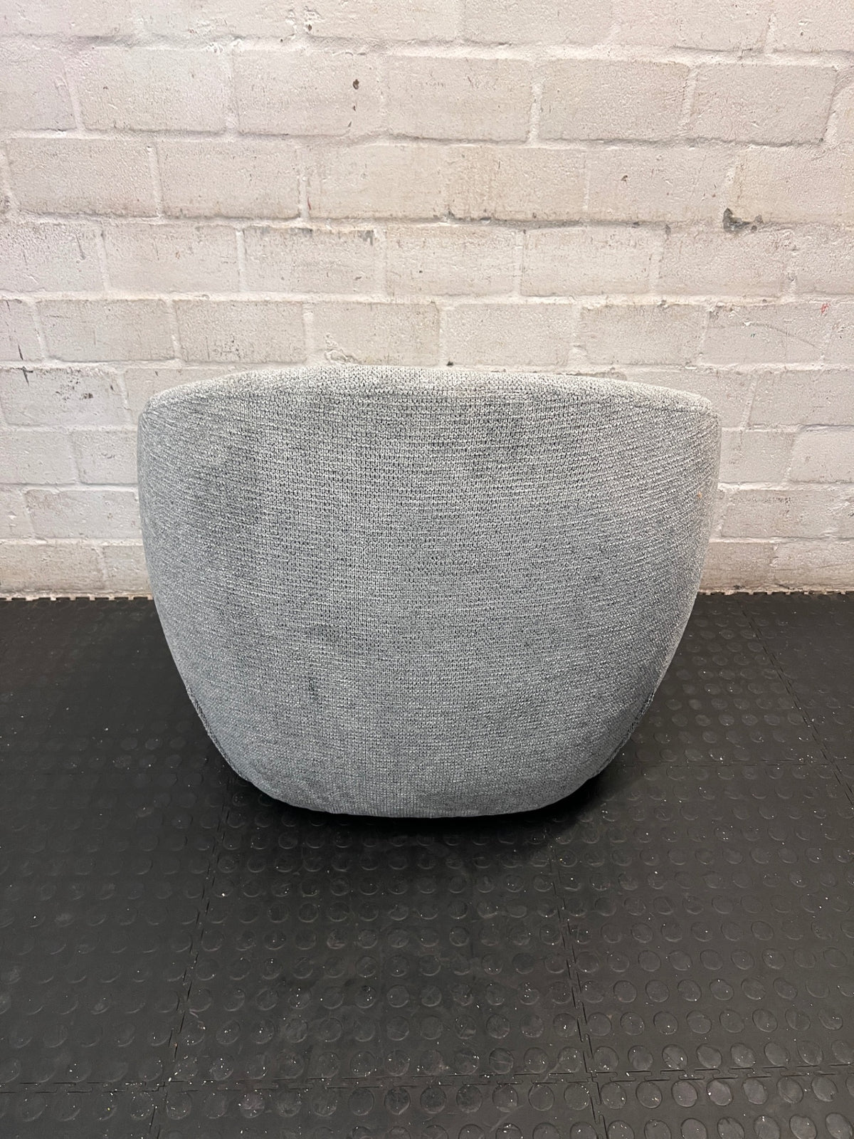 Grey Fabric Swivel Tub Chair — Good Working Order – condition detail
