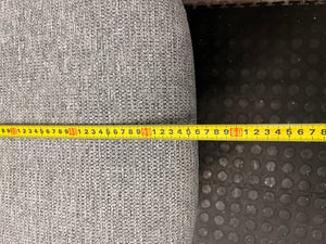 Grey Fabric Swivel Tub Chair — Good Working Order – depth measurement