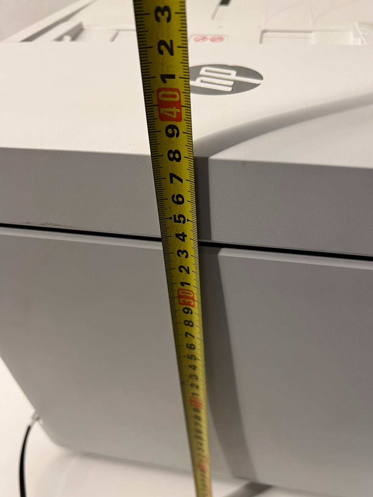 HP OfficeJet Pro 7740 All-in-One Wide Format Printer — Prints with Small Lines; Low Ink – height measurement