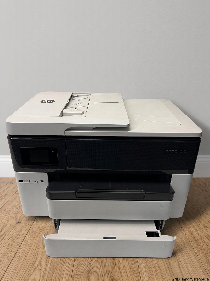 HP OfficeJet Pro 7740 All-in-One Wide Format Printer — Prints with Small Lines; Low Ink – styled product image
