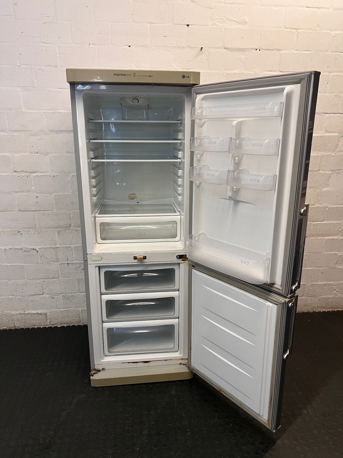 LG Expresscool Silver Fridge-Freezer — Noisy Compressor with Vibrations – side view