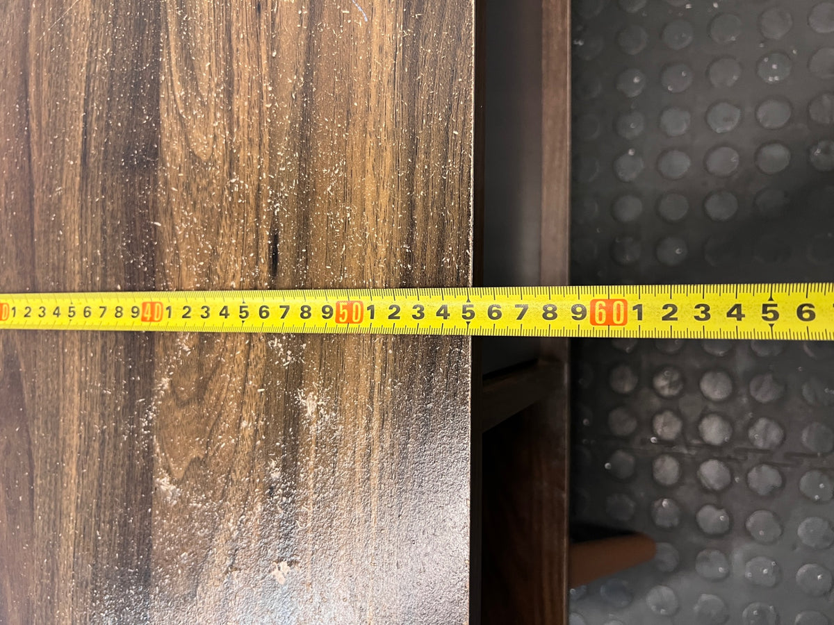 Mid-Century Style Two-Tone Wood Coffee Table — Broken Leg – depth measurement