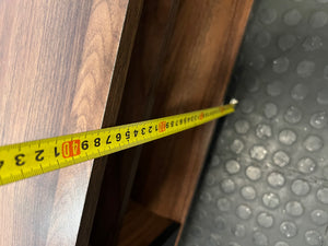 Brown and Black Low-Profile TV Unit — Surface Marks and Peeling on Top – height measurement