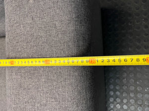 Grey Fabric L-Shape Sectional Couch — Good Condition – width measurement