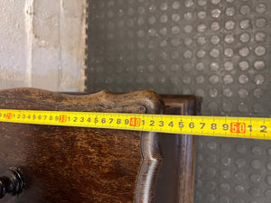Tiered Dark Brown Side Table with Ball and Claw Feet — Well Used Condition – width measurement