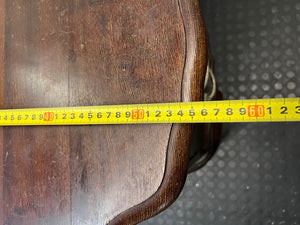 Vintage Dark Brown Dressing Table with Triptych Mirror — Well Used Condition – depth measurement