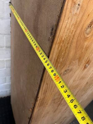 Tall Narrow Wooden Wardrobe on Wheels — Well Used Condition – depth measurement