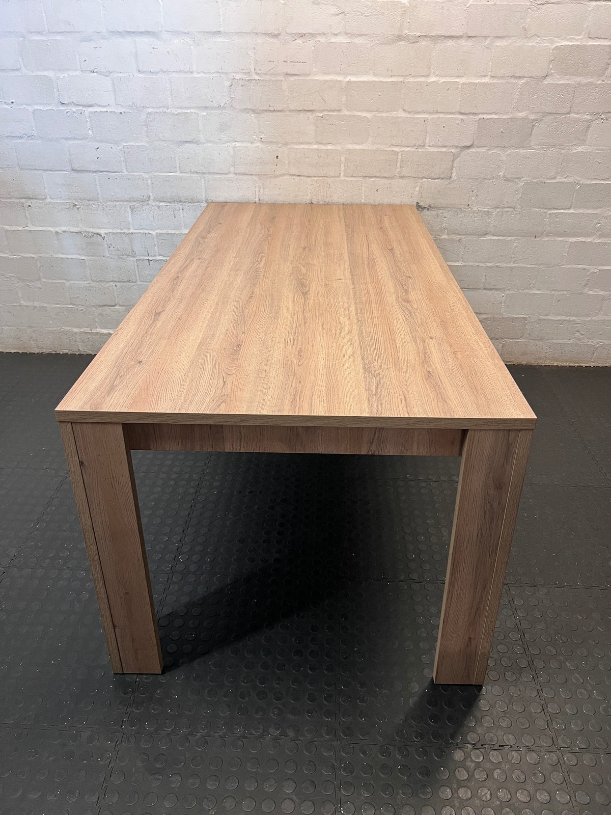 Modern Oak-Look Dining Table — Very Good Condition – back view