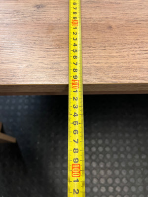 Modern Oak-Look Dining Table — Very Good Condition – depth measurement