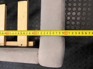 Grey Velvet Wingback King Bed Frame with Stud Detail — Visible Staining on Velvet Upholstery – width measurement