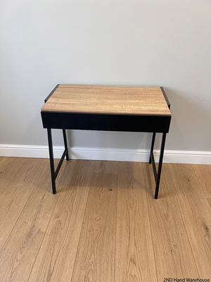 Modern Two-Tone Wood and Metal Study Desk — Good Working Order – styled product image
