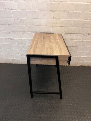 Modern Two-Tone Wood and Metal Study Desk — Good Working Order – top view