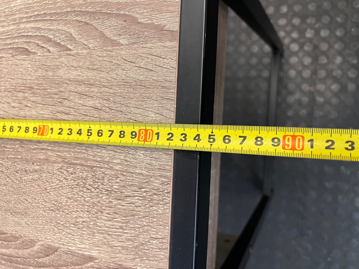Modern Two-Tone Wood and Metal Study Desk — Good Working Order – width measurement