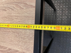 Modern Two-Tone Wood and Metal Study Desk — Good Working Order – width measurement