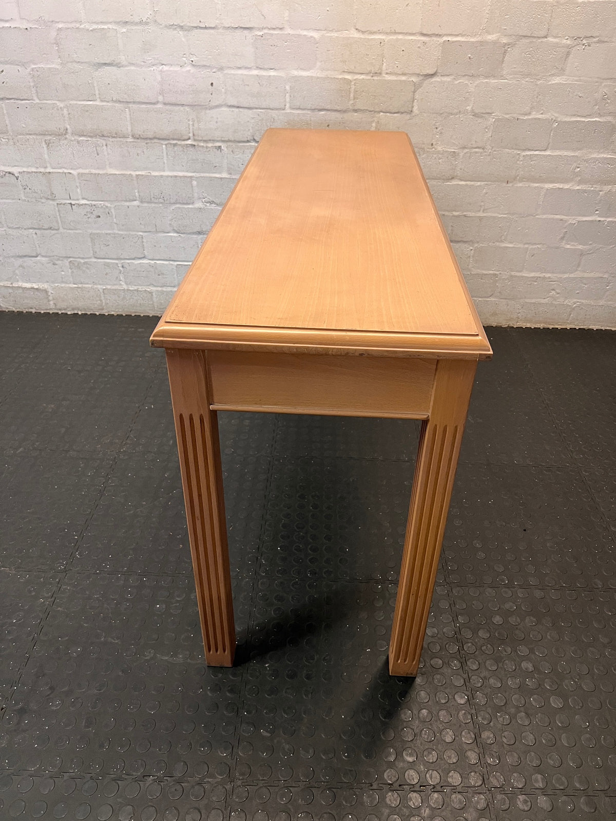 Beechwood Office Desk with 3 Drawers — Surface Mark on Desk Top – condition detail