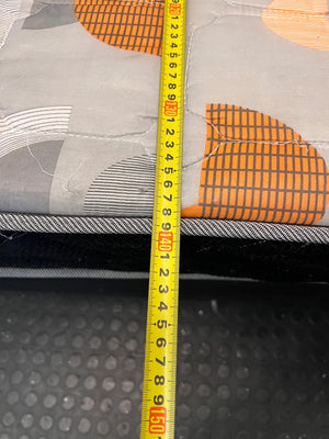 Double Patterned Upholstered Base Set — Visible Surface Staining on Mattress – width measurement