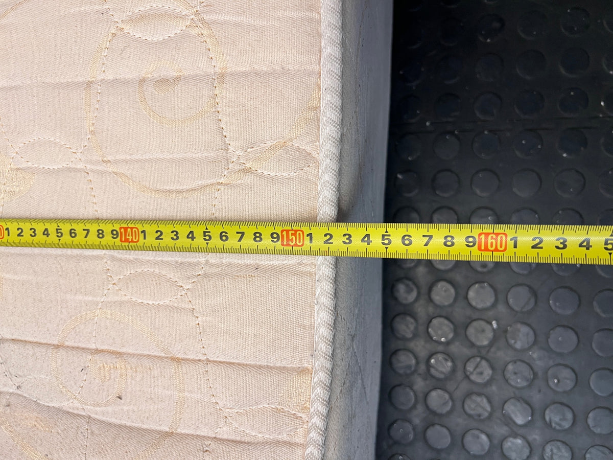 Quilted Beige Queen Mattress — Good Working Order – width measurement
