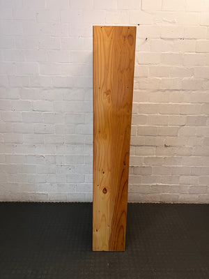 Natural Pine 5-Tier Bookshelf — Good Working Order – back view