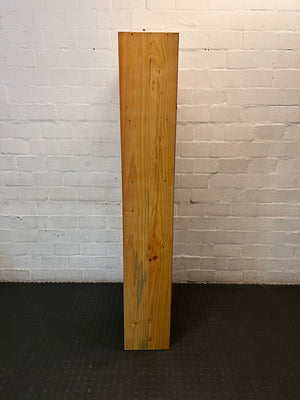 Natural Pine 5-Tier Bookshelf — Good Working Order – side view