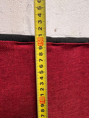 Upholstered Fluted Black Double Headboard — Good Working Order – height measurement