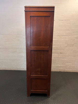 Art Deco Style 3-Door Wardrobe with Oval Mirror — Good Working Order – condition detail