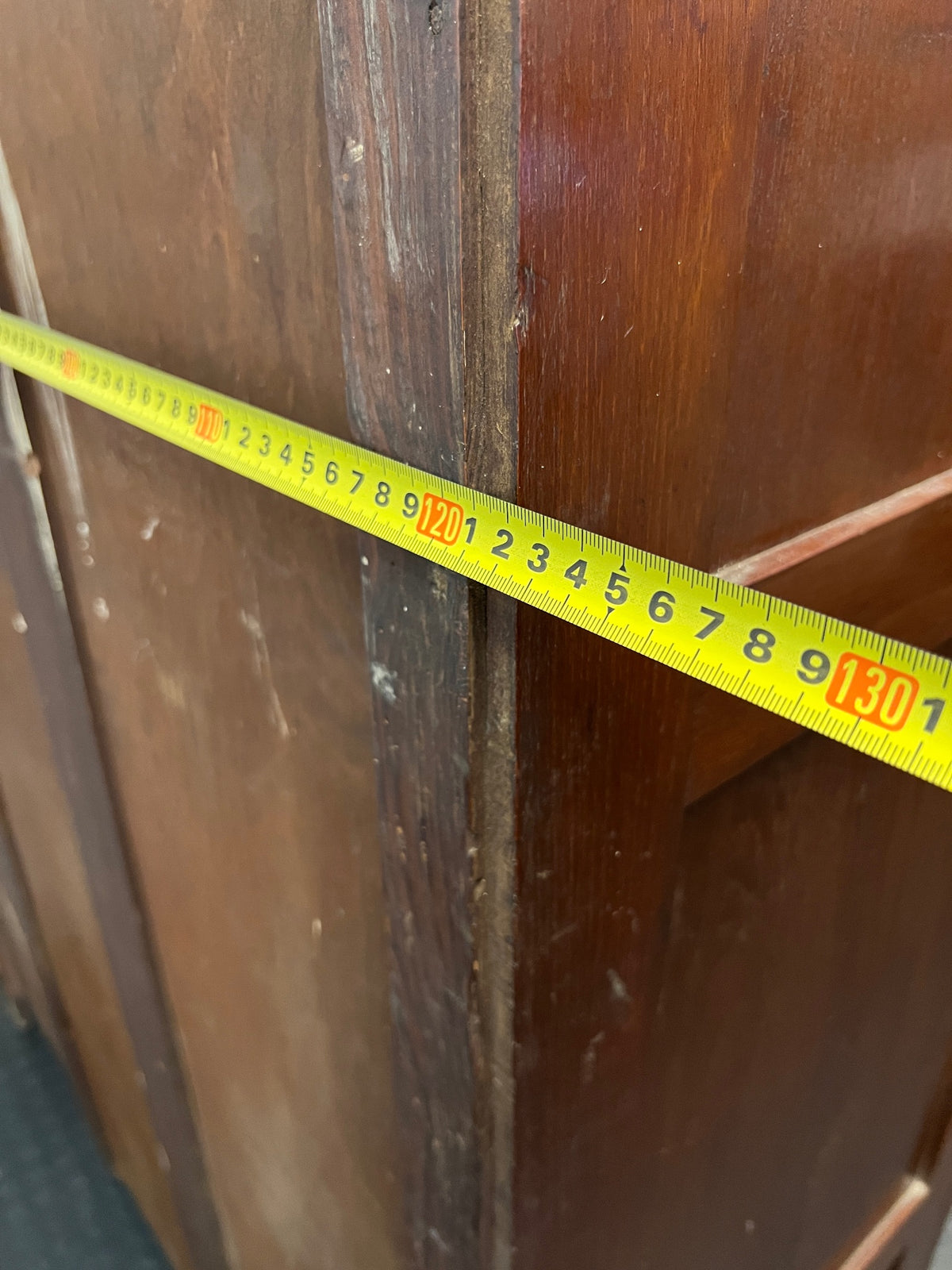 Art Deco Style 3-Door Wardrobe with Oval Mirror — Good Working Order – depth measurement