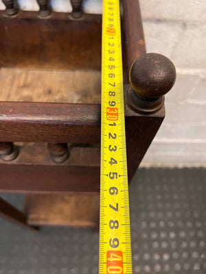Tall Vintage Style Wooden Planter Stand with Lower Shelf – width measurement
