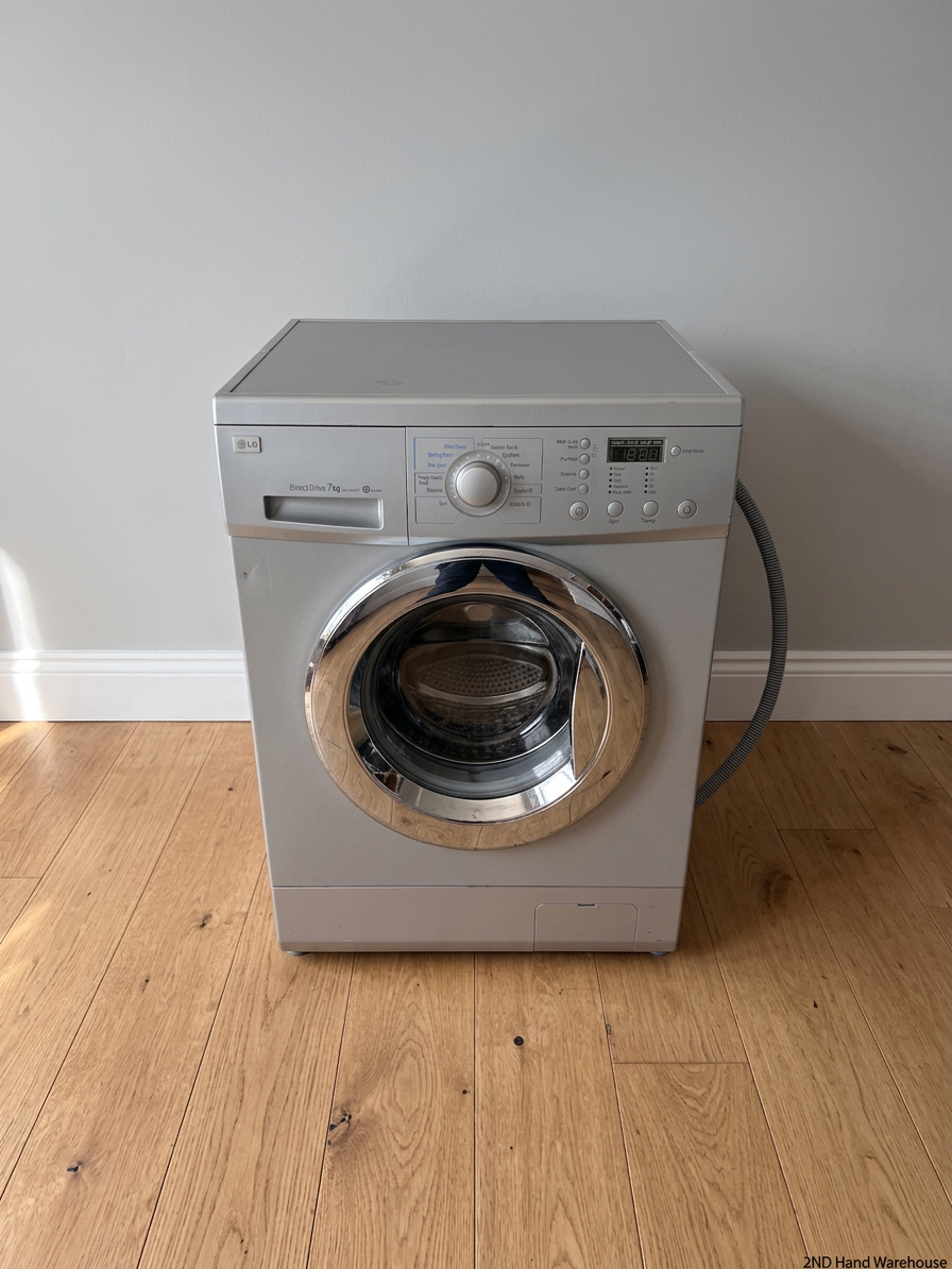 LG 7kg Front Loader Washing Machine in Silver — Good Working Order