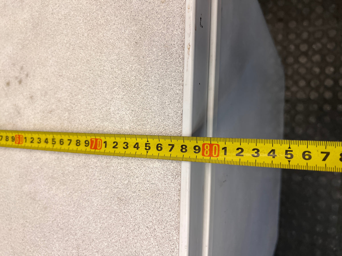 KIC White Chest Freezer — Good Working Order with Exterior Dents – width measurement