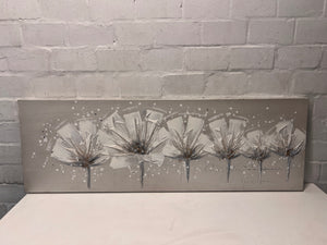 Textured Floral Impasto Wall Art on Canvas – main front view