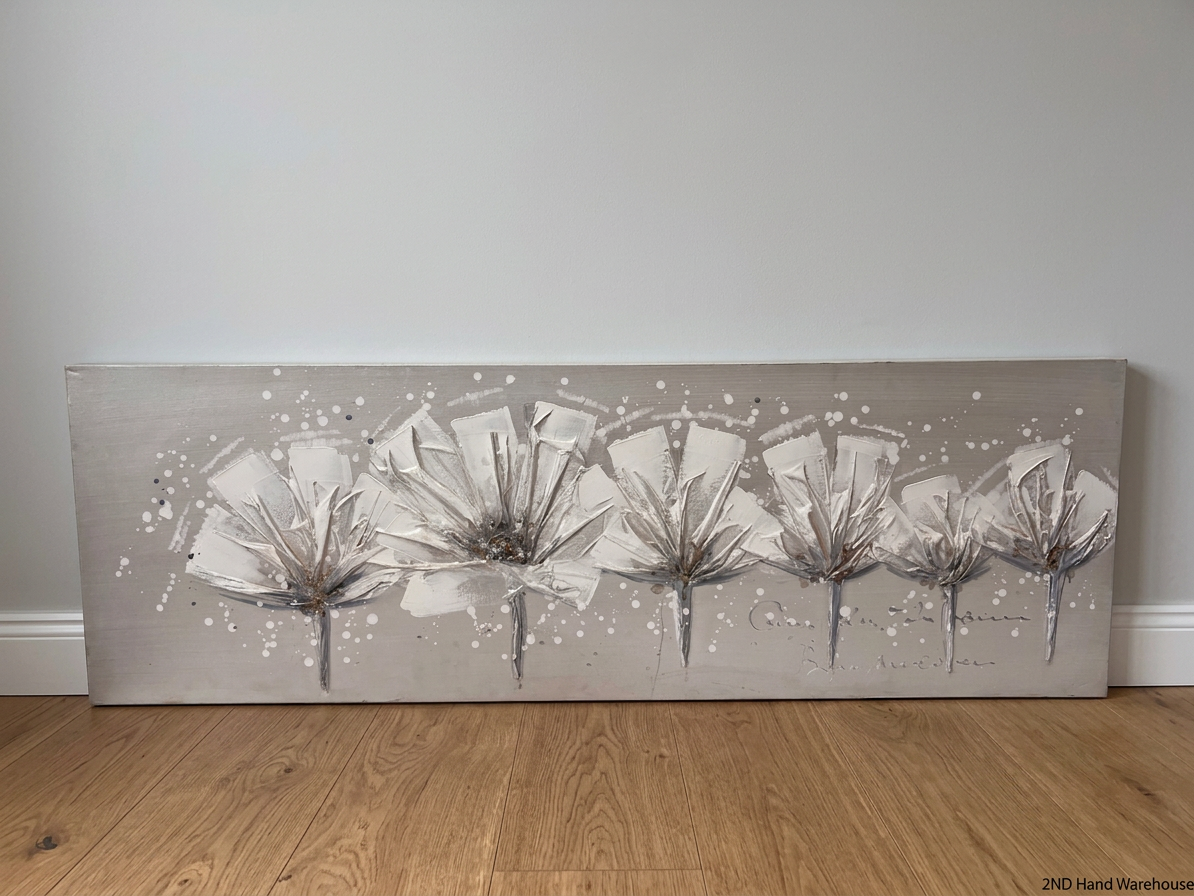 Textured Floral Impasto Wall Art on Canvas – styled product image