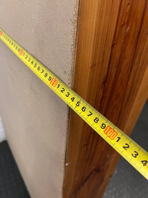 Tall Five-Shelf Wooden Bookshelf — Punctured Backing Board; Variable Shelf Configuration – width measurement