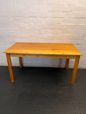 Classic Rectangular Pine Wood Dining Table — Good Working Order – condition detail