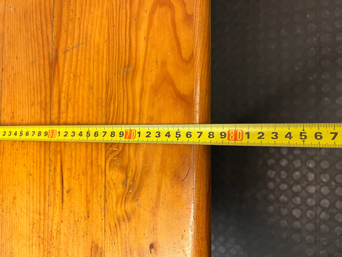 Classic Rectangular Pine Wood Dining Table — Good Working Order – depth measurement