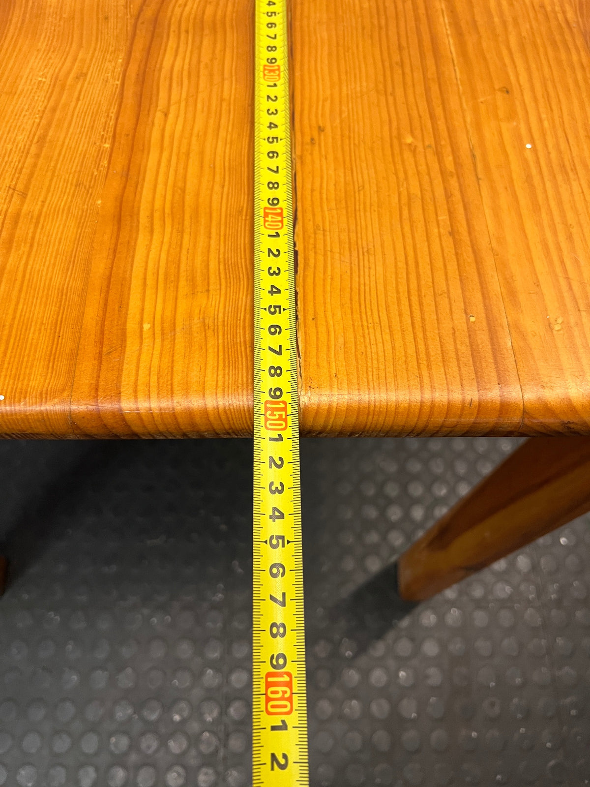 Classic Rectangular Pine Wood Dining Table — Good Working Order – width measurement