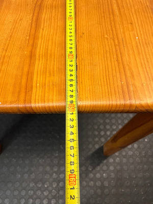 Classic Rectangular Pine Wood Dining Table — Good Working Order – width measurement