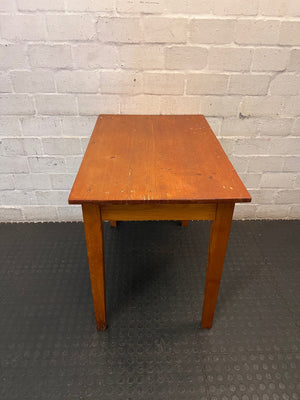 Classic Rectangular Wooden Dining Table — Visible Surface Wear and Scuffing – back view