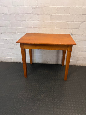Classic Rectangular Wooden Dining Table — Visible Surface Wear and Scuffing – main front view