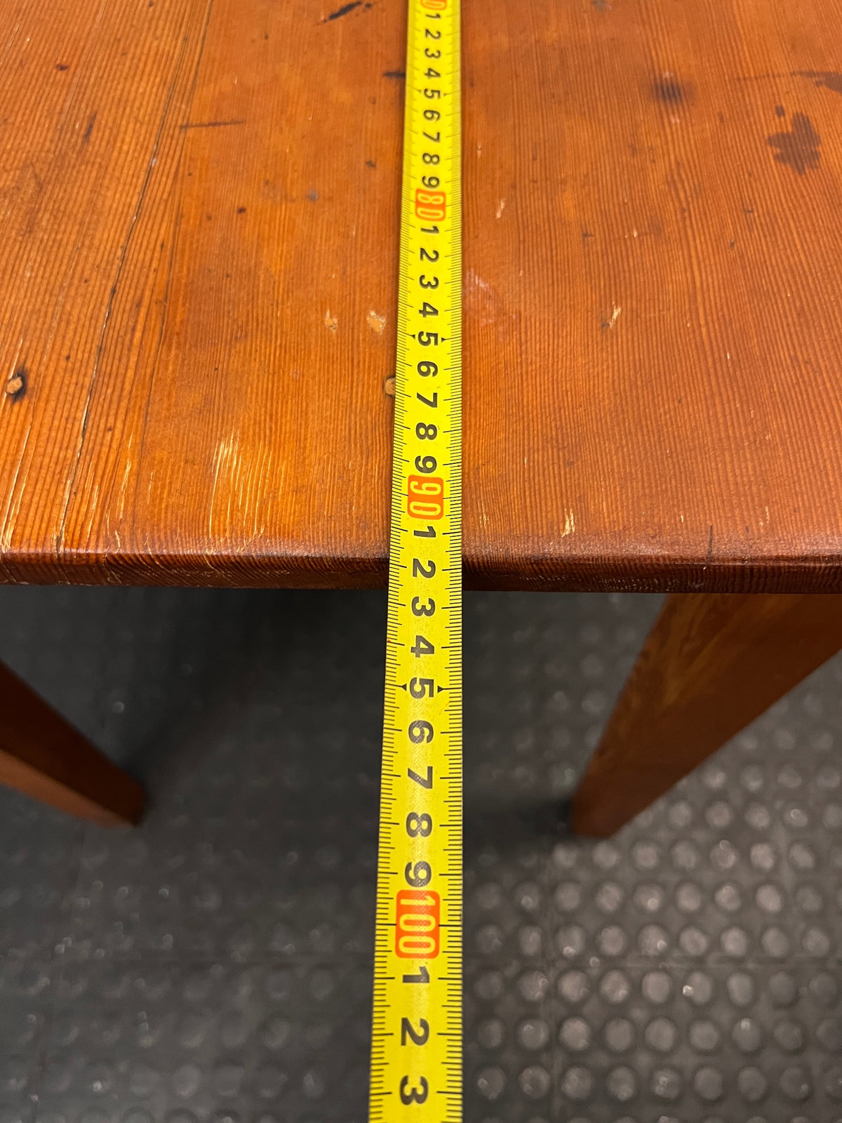 Classic Rectangular Wooden Dining Table — Visible Surface Wear and Scuffing – width measurement