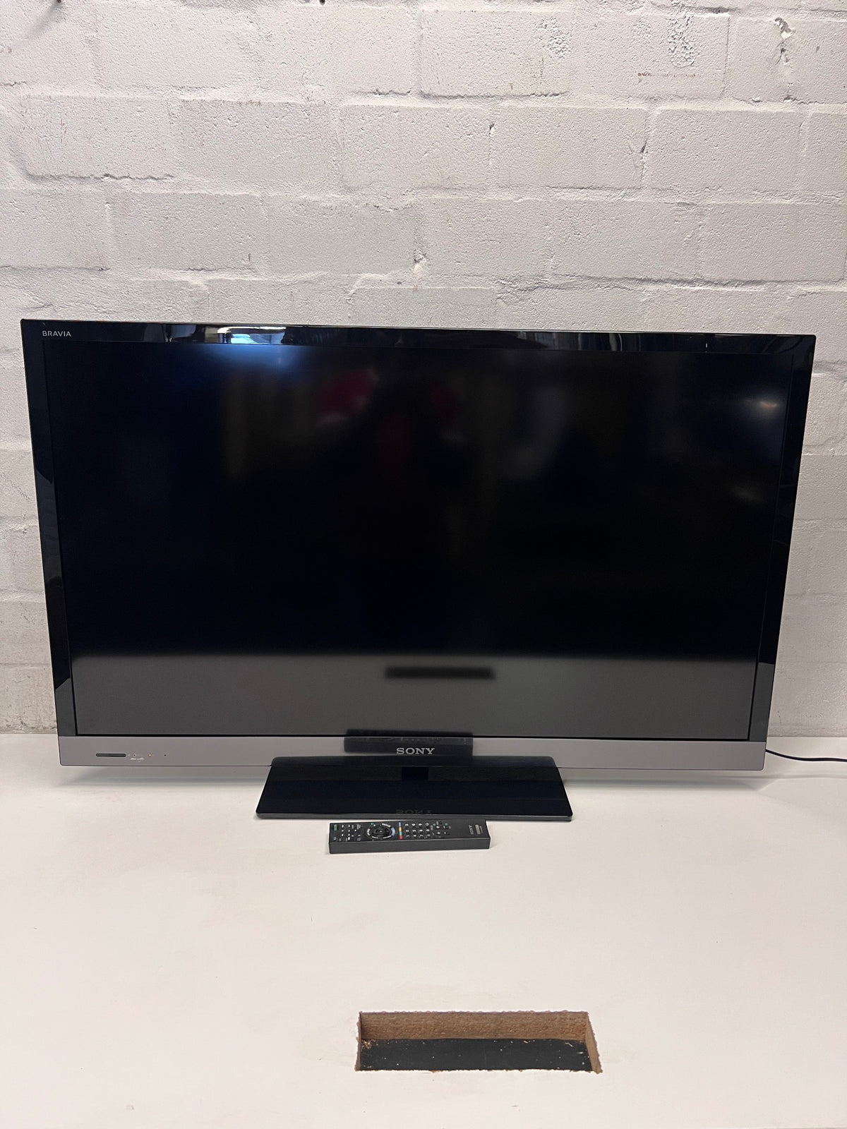 Sony Bravia 46" Television with Pedestal Stand — Good Working Order – side view
