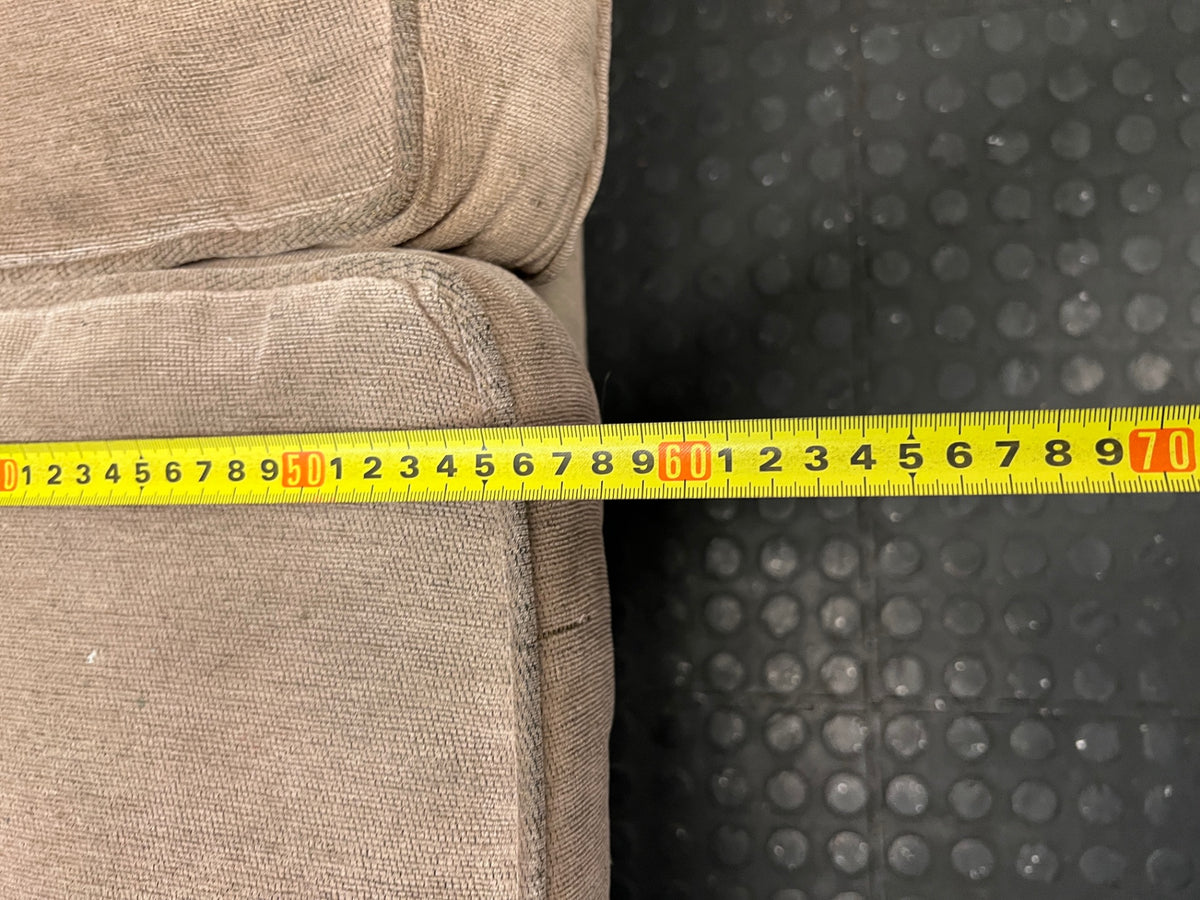 Beige Victorian Style 2 Seater Couch — Used Fair Condition – depth measurement