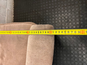 Victorian Style 1 Seater Couch in Beige — Fair Used Condition – width measurement