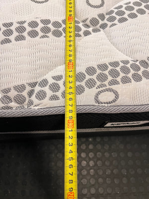 Queen Mattress and Base Set in Black and White — Good Condition; Still New – depth measurement