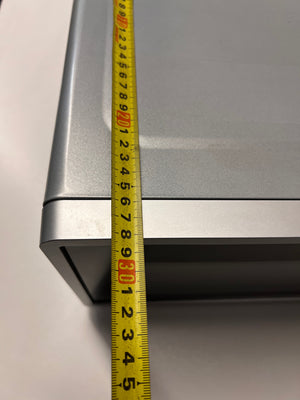 Safeway Countertop Microwave in Silver Finish — Good Working Order – depth measurement