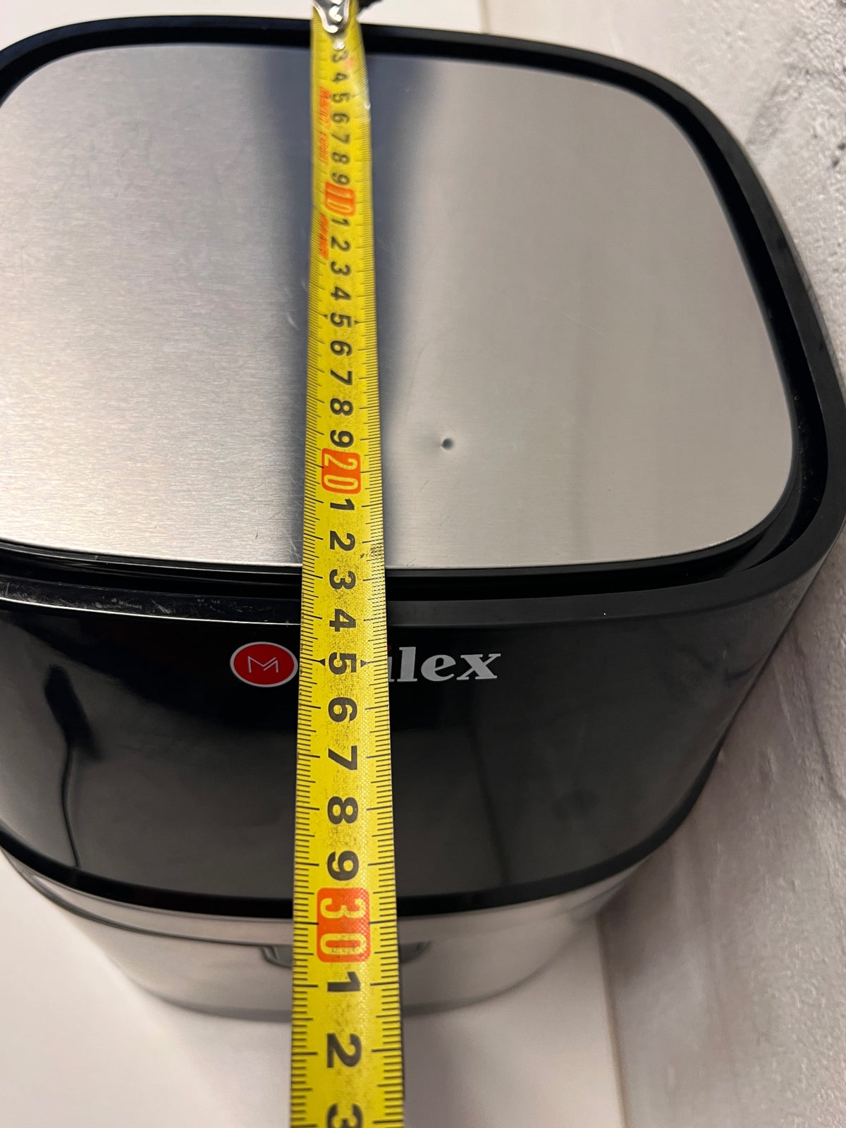Milex Silver and Black Air Fryer — Good Working Order – depth measurement