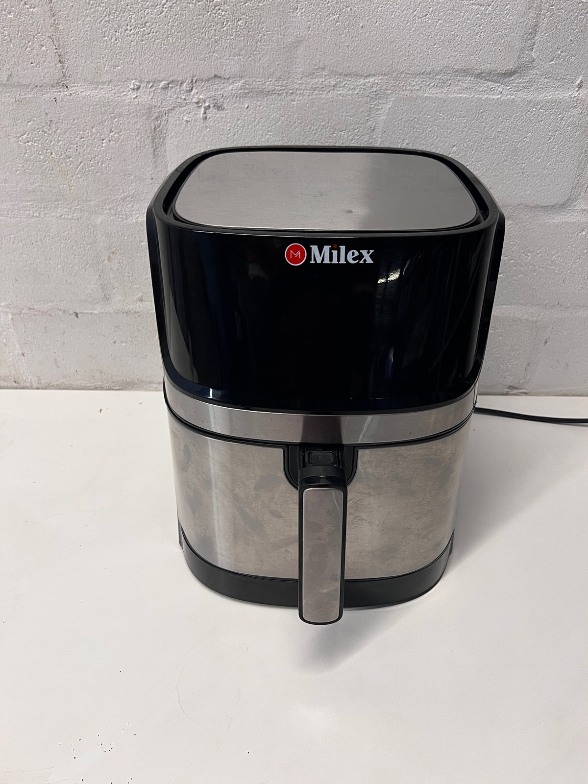 Milex Silver and Black Air Fryer — Good Working Order – main front view