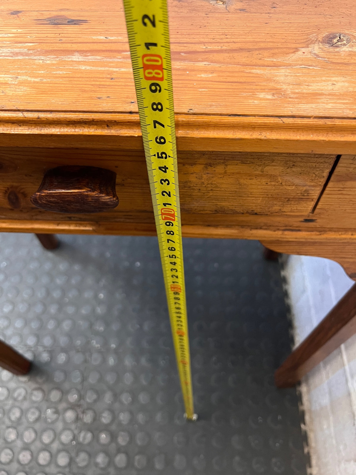 Wooden Side Table with Drawer — Used; Fair Condition – height measurement