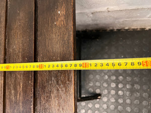 Rustic Slatted Timber and Metal Folding Chair – depth measurement