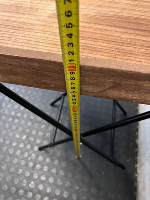 Wooden Butler Tray with Black Metal Stand – height measurement