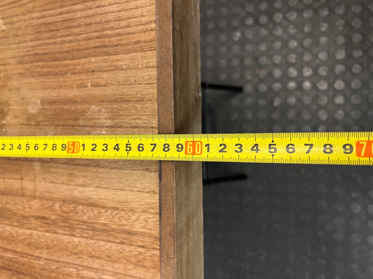 Wooden Butler Tray with Black Metal Stand – width measurement